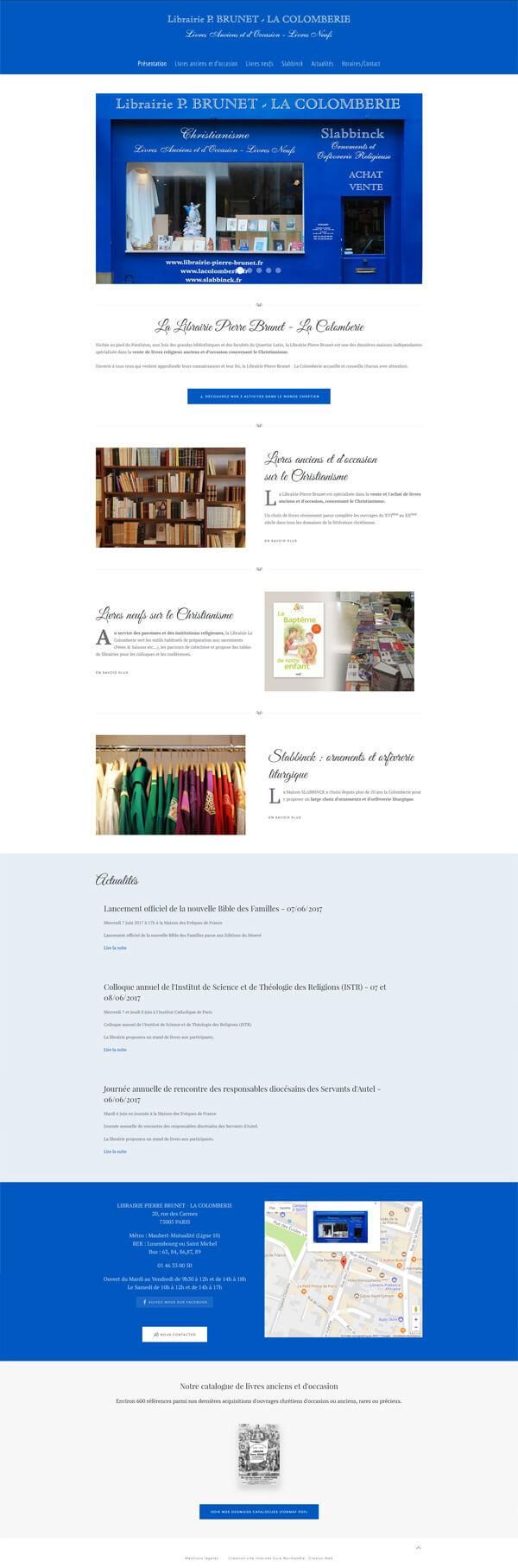 site internet librairie Pierre Brunet