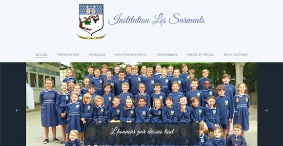 site internet Institution Les Sarments
