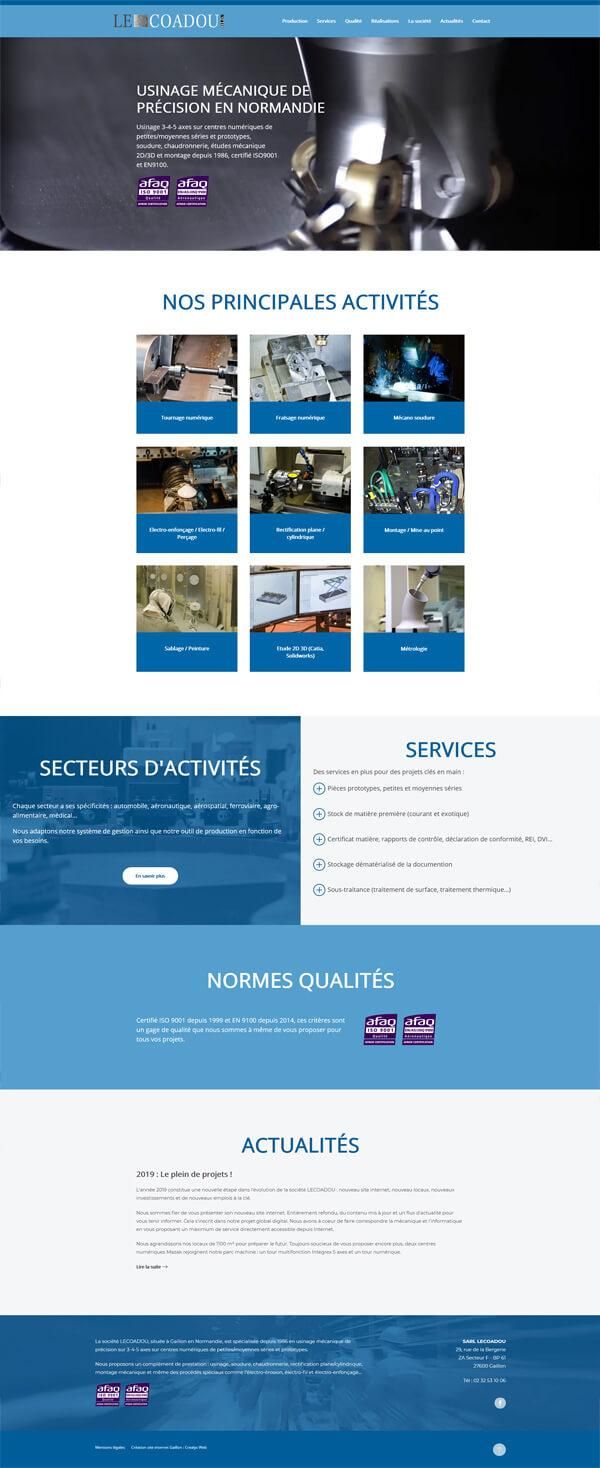site internet industriel - Lecoadou