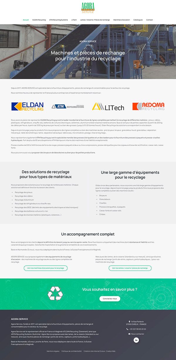 site internet Agora Service à Evreux