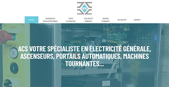 site internet artisan électricien - ACS