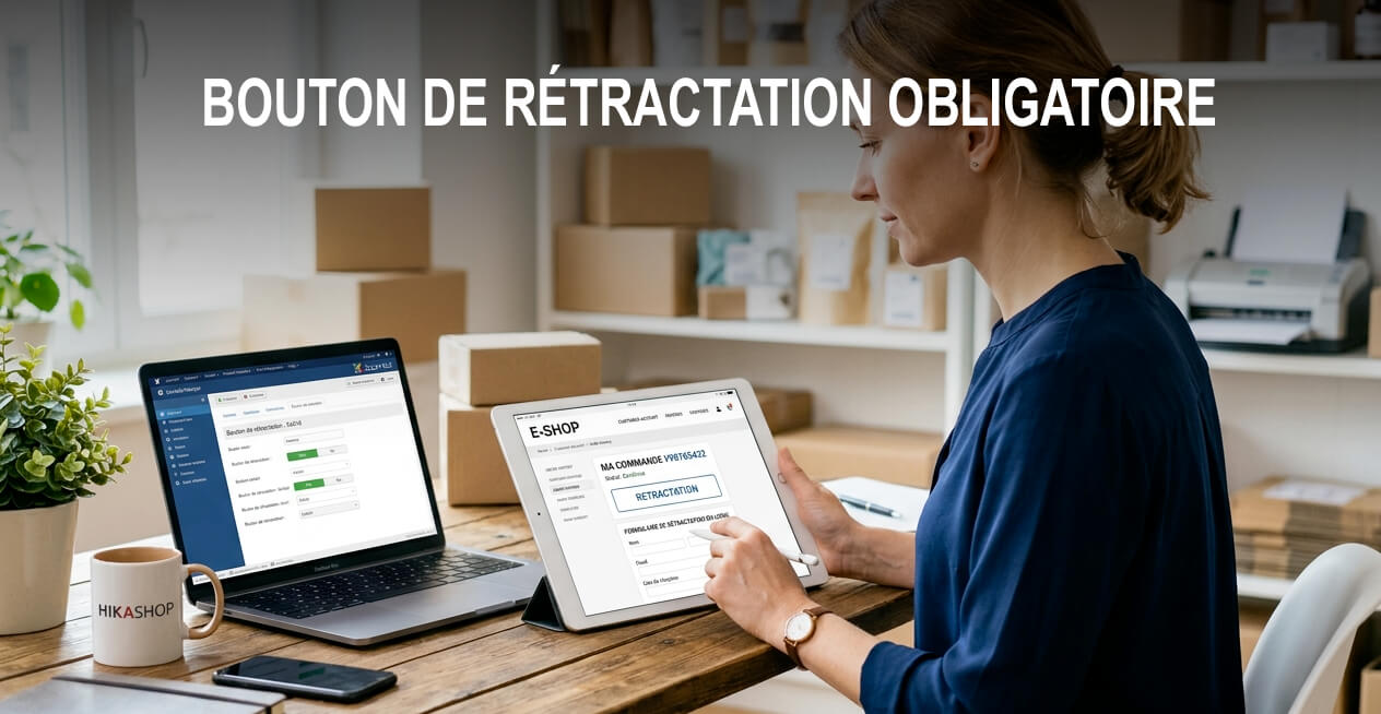 Bouton de rétractation obligatoire sur les sites e-commerce
