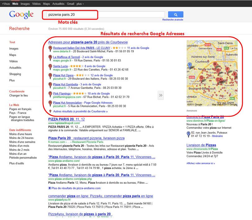 Fiche Google Business Adresses pour un référencement géolocalisé sur Google