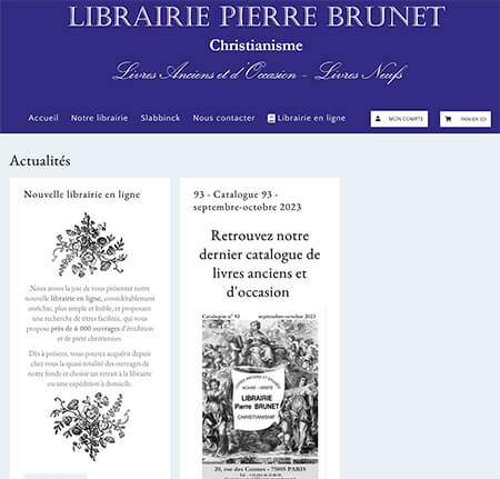 création site internet librairie Pierre Brunet - La Colomberie à Paris 5ème : création site internet + ecommerce Bellois Traiteur à Evreux : Commerce - Alimentaire