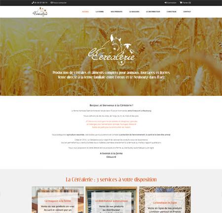 création site ecommerce vente céréales pour animaux La Céréalerie entre Le neubourg et Evreux
