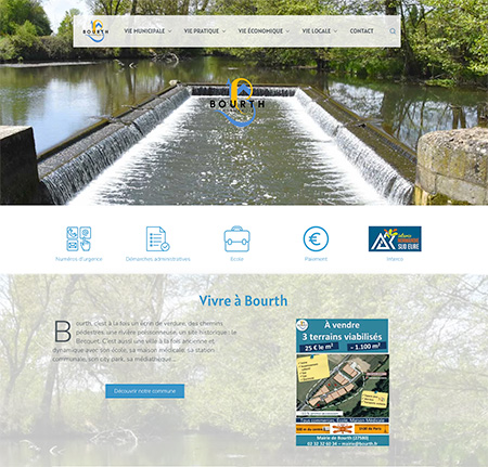 création site internet institutionnel de la Mairie de Bourth : Collectivité territoriale - Administration - Service Public