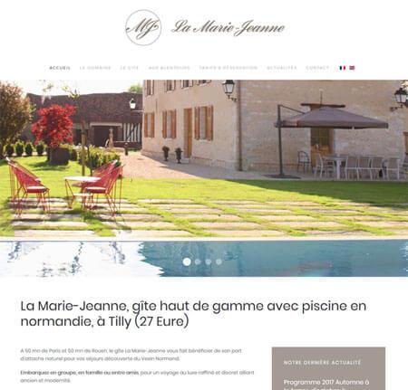 création site internet La Marie Jeanne Giverny/Vernon : Tourisme - Hôtellerie/Gîte