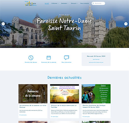 création site internet Paroisse Notre Dame Saint Taurin Evreux