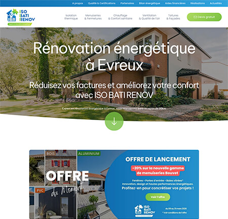 site internet rénovation énergétique - Iso Bati Renov : Energie - Environnement