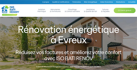 site internet rénovation énergétique - Iso Bati Renov