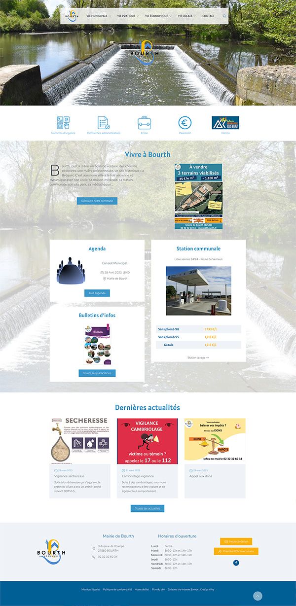 site institutionnel collectivité mairie de Bourth
