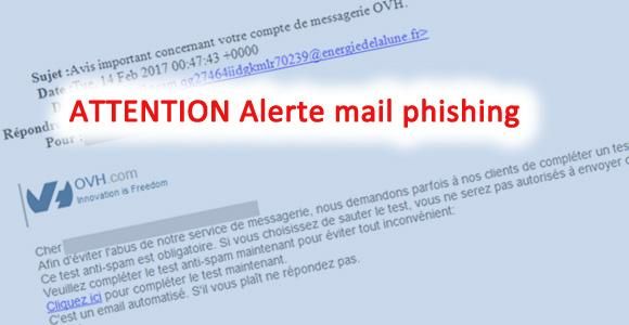 alerte phishing Ovh