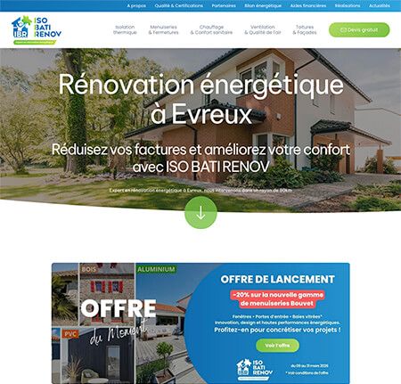 site internet rénovation énergétique - Iso Bati Renov