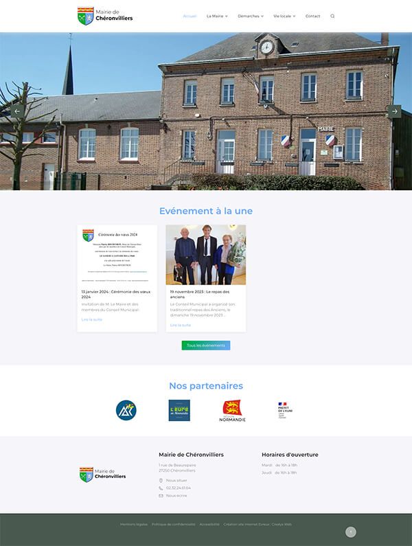 site institutionnel collectivité mairie de Chéronvilliers
